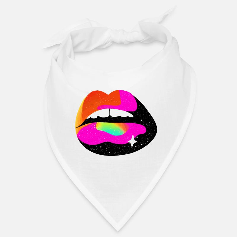 Regenbogen Lippe Pop Art Bandana