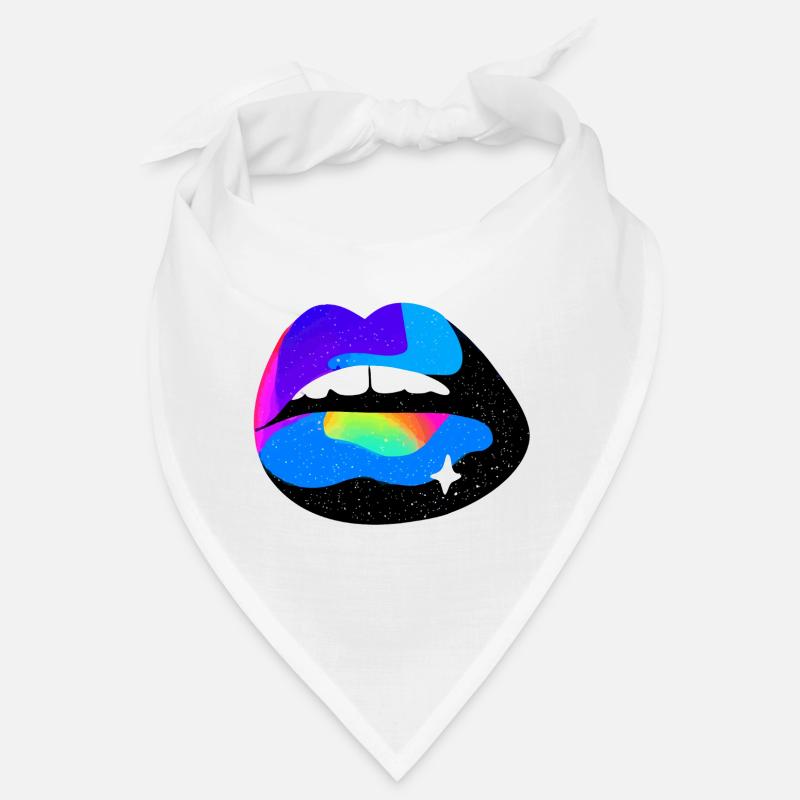 Cosmic Rainbow Lips Bandana