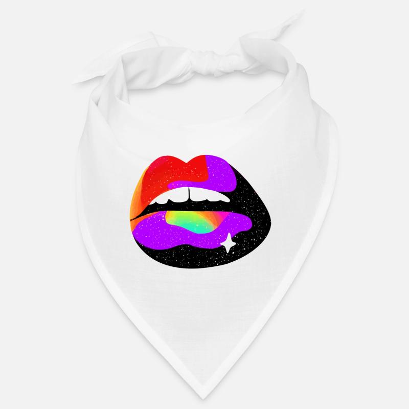 Kosmische Regenbogenlippen Bandana