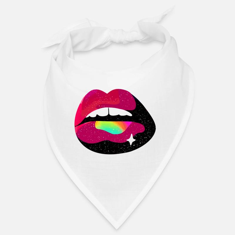 Kosmischer Regenbogen Lippenkuss Bandana
