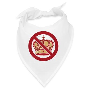 No Kings keine Könige mit König Krone - Bandana - Weiß - Vorne
