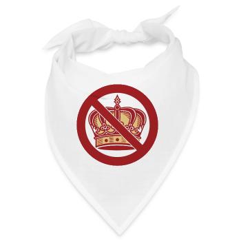 No Kings Bewegung keine Könige mit König Krone - Bandana - Weiß - Vorne