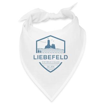 Liebefeld ❤ Burgwappen - Bandana - Weiß - Vorne