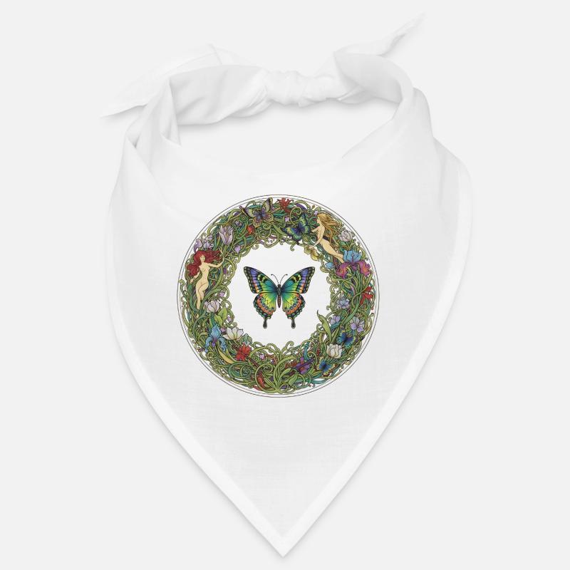 Flower Circle Butterfly Dream Image Bandana
