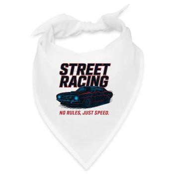 Street Racing – Keine Regeln, nur Geschwindigkeit - Bandana - Weiß - Vorne