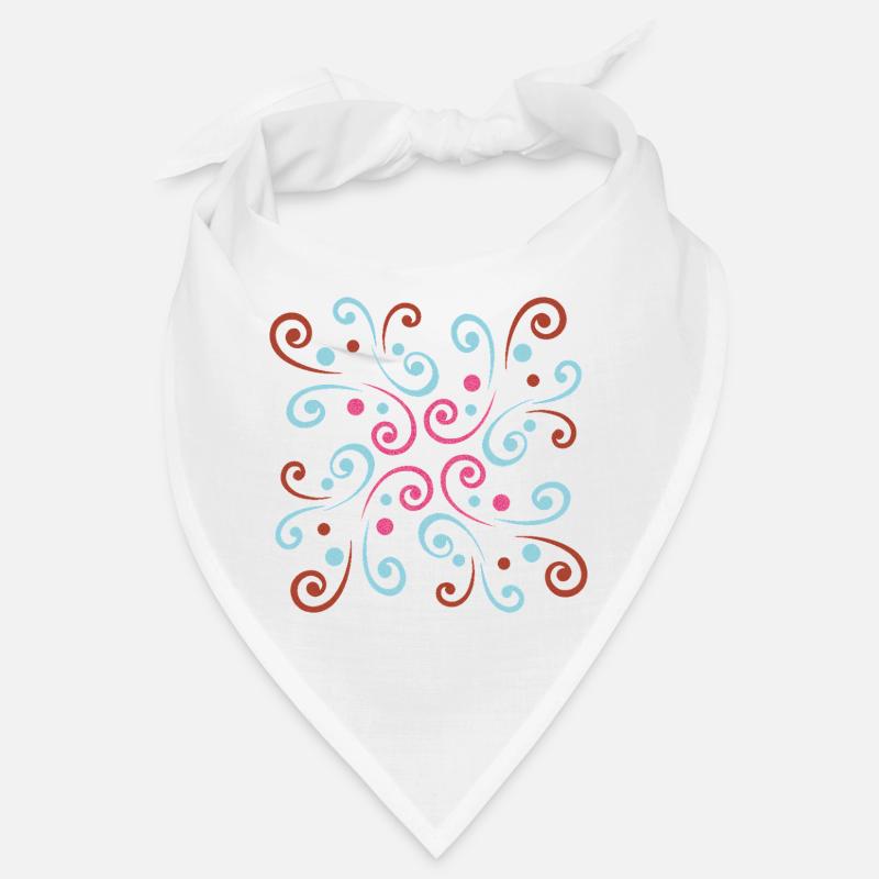 Design ondulé abstrait par Cean - Bandana - blanc