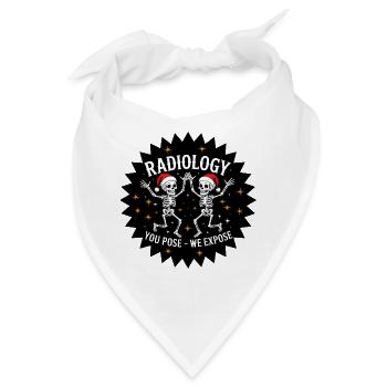 Radiologie Skelette im Weihnachtsstil - Bandana - Weiß - Vorne