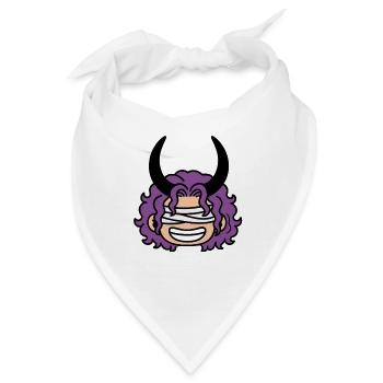 Verfluchter Loki-Prinz, lilahaariger Riese - Bandana - Weiß - Vorne