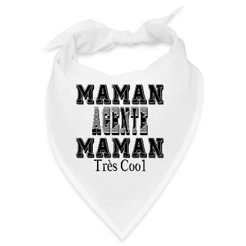 Mama Agent Mama Sehr Cool - Bandana - Weiß - Vorne