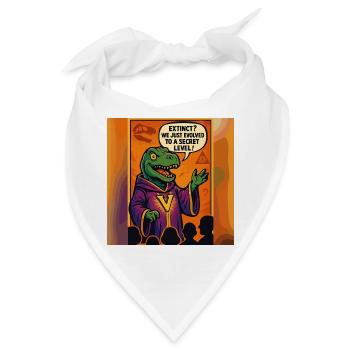 Geheimer Level Dinosaurier – Lustiges Verschwörung - Bandana - Weiß - Vorne