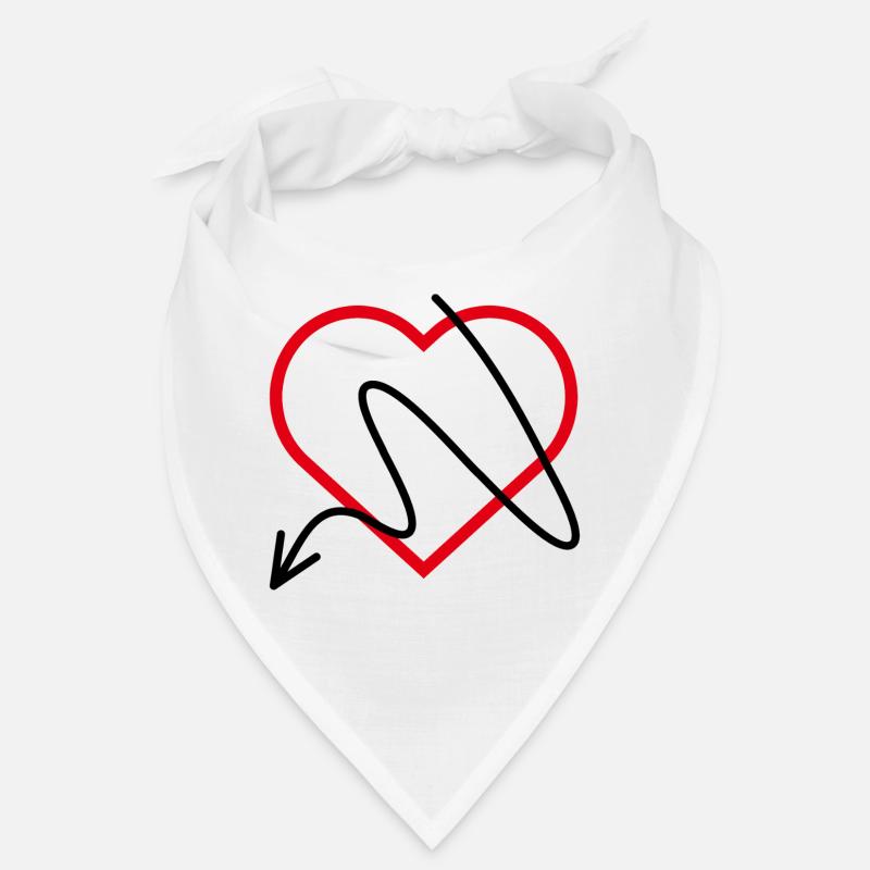 Coeur rouge avec flèche Bandana
