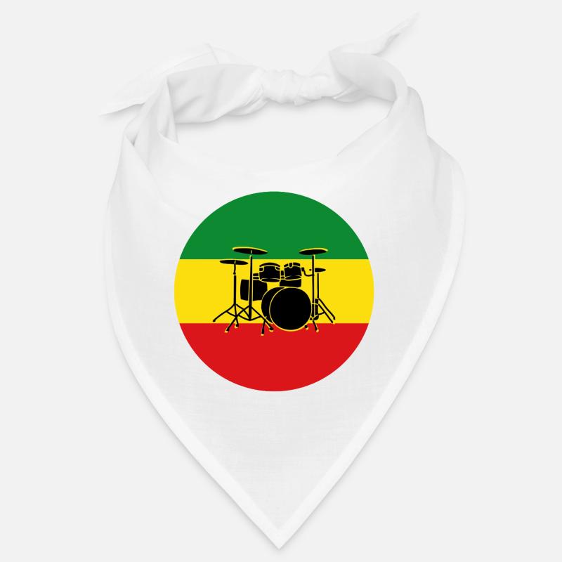 Reggae drums silhouette Bandana