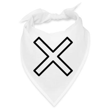 Kreuz - Bandana - Weiß - Vorne