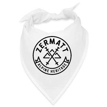 Zermatt - Souvenir Design - Bandana - Weiß - Vorne