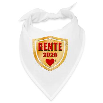 Rente 2026 Rentnerin Kollegin - Bandana - Weiß - Vorne