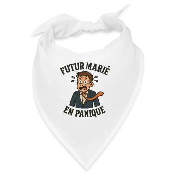 Bräutigam in spe in Panik - Bandana - Weiß - Vorne