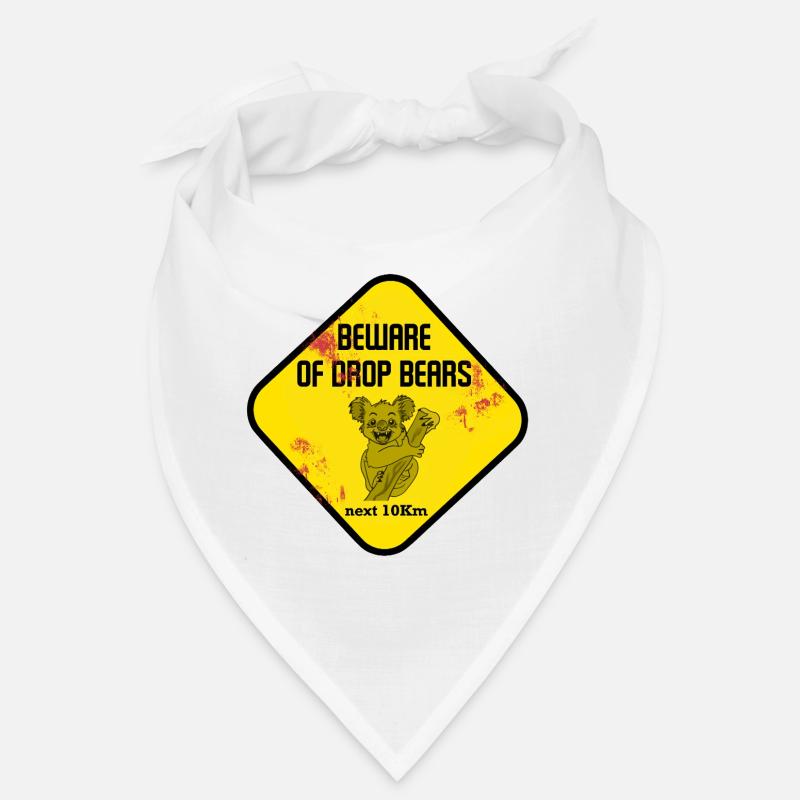 Warning Sign Drop Bears Bandana
