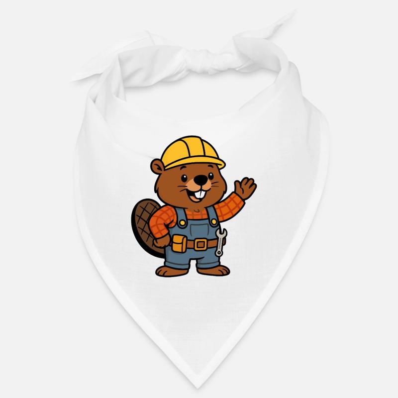 Beaver Construction Worker Bob Helm Hello Plan Builder Bandana