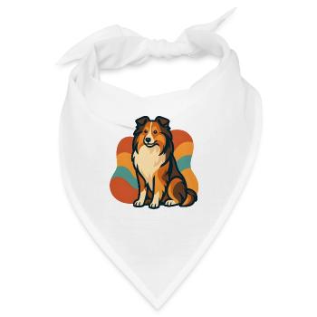Lebhafter Shetland-Schäferhund Sunburst - Bandana - Weiß - Vorne