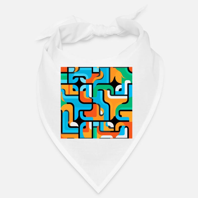 Colored Mesh Pattern Abstract Bandana