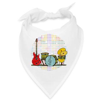 Musikinstrumente - Bandana - Weiß - Vorne