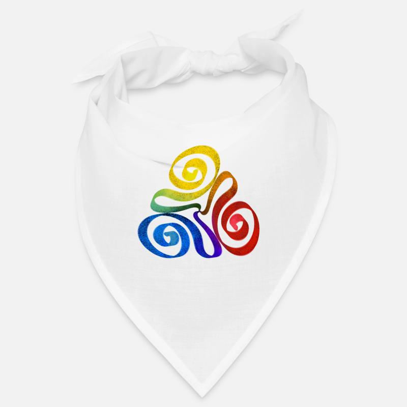 Spirale triangle arc-en-ciel Bandana