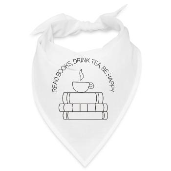Lesen, Tee & Glück – Design - Bandana - Weiß - Vorne