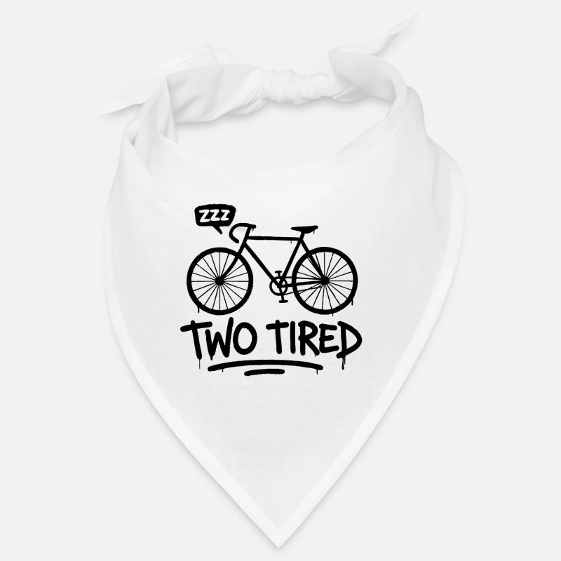 Two Tired - Jeu de mots de vélo amusant Bandana