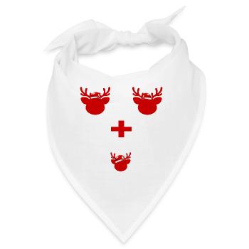 ERSTES WEIHNACHTEN ZU DRITT RENTIERE - Bandana - Weiß - Vorne