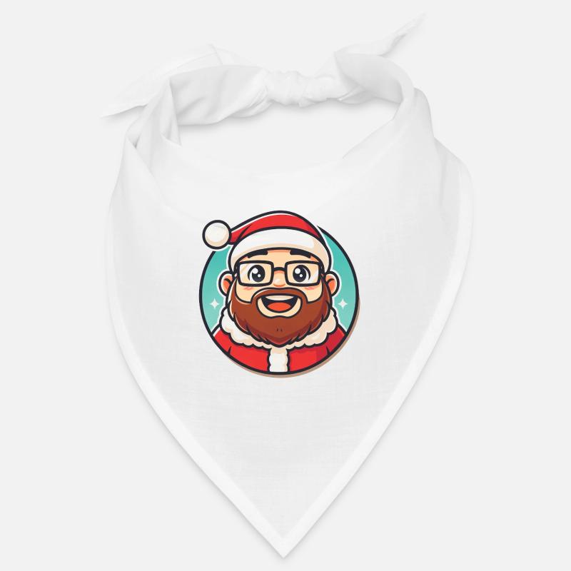 Weihnachtsmann mit Brille Cartoon Cheer Bandana