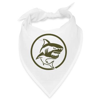 Hai Logo gestickt - Bandana - Weiß - Vorne