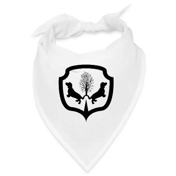Dackel - Bandana - Weiß - Vorne