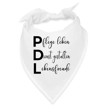 Pflege PDL Pflegedienstleistung - Bandana - Weiß - Vorne