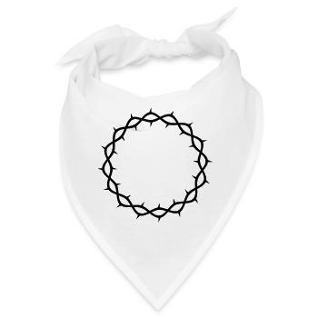 Dornenkrone - Bandana - Weiß - Vorne