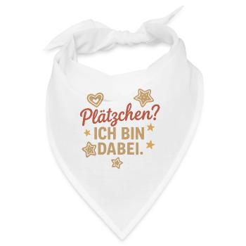 Plätzchen? Ich bin dabei. - Bandana - Weiß - Vorne