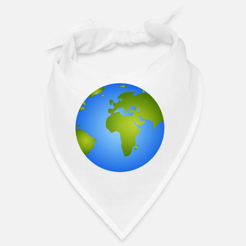 Blue Earth – Stylish Globe Illustration Bandana