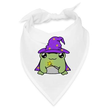 Wizard frog with hat - Bandana - Weiß - Vorne