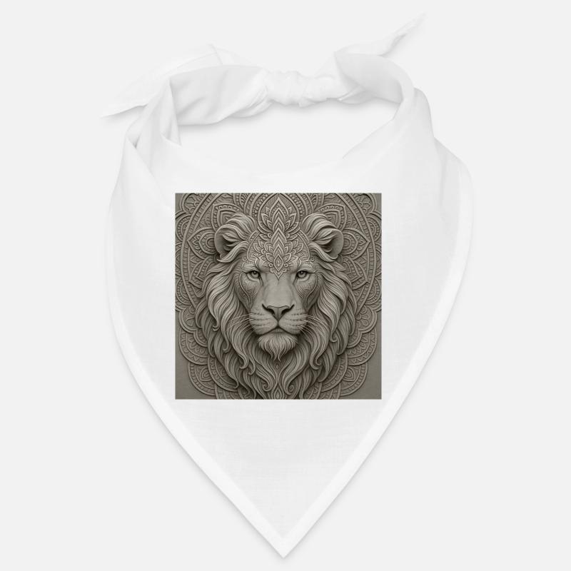 Motif du devant du mandala du lion Bandana