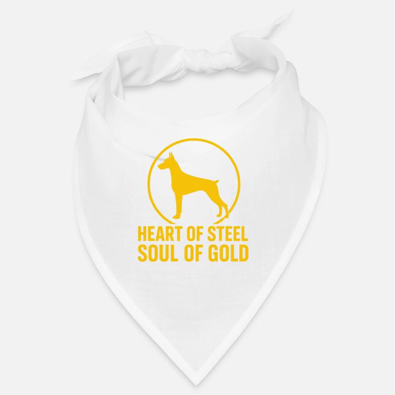 Conception de doberman pour de véritables amants - Bandana - blanc