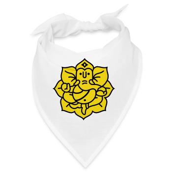 Ganesha Elefant No.02 (Farben änderbar) - Bandana - Weiß - Vorne