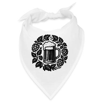 Bier kranz - Bandana - Weiß - Vorne