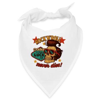 Rock'n'Roll stirbt nie! - Bandana - Weiß - Vorne