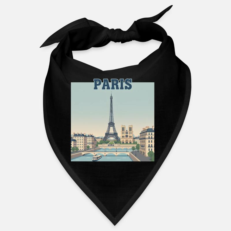 Imprimé Eiffel de la Skyline de Paris Bandana