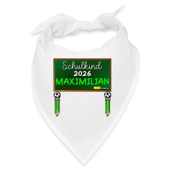 SCHULKIND 2026 MAXIMILIAN - Bandana - Weiß - Vorne