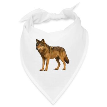 Wolf in der Wildnis - Bandana - Weiß - Vorne
