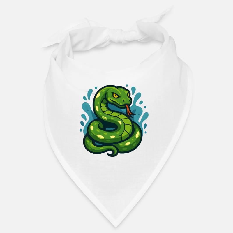 Arbre vert Python serpent en vague Bandana