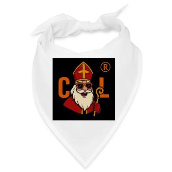 Sinterklaas mit Sonnenbrille - Bandana - Weiß - Vorne