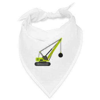 Kran für Abrissbirne - Bandana - Weiß - Vorne