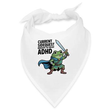 Die aktuelle Nebenquest wird dir von ADHS präsentiert - Bandana - Weiß - Vorne