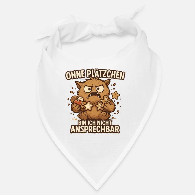 Keksmonster Ohne Plätzchen - Bandana - Weiß